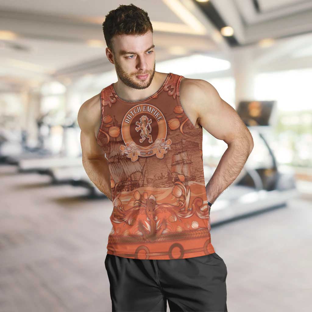 Personalized Dutch Empire Men Tank Top Tulip Ornaments Vintage Style - Wonder Print Shop