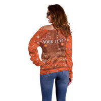 Personalized Dutch Empire Off Shoulder Sweater Tulip Ornaments Vintage Style - Wonder Print Shop