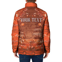 Personalized Dutch Empire Padded Jacket Tulip Ornaments Vintage Style - Wonder Print Shop