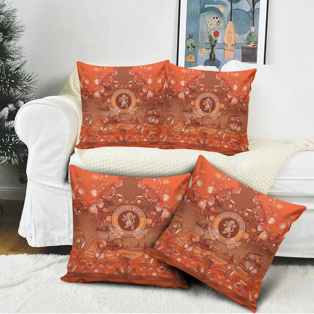 Dutch Empire Pillow Cover Tulip Ornaments Vintage Style - Wonder Print Shop