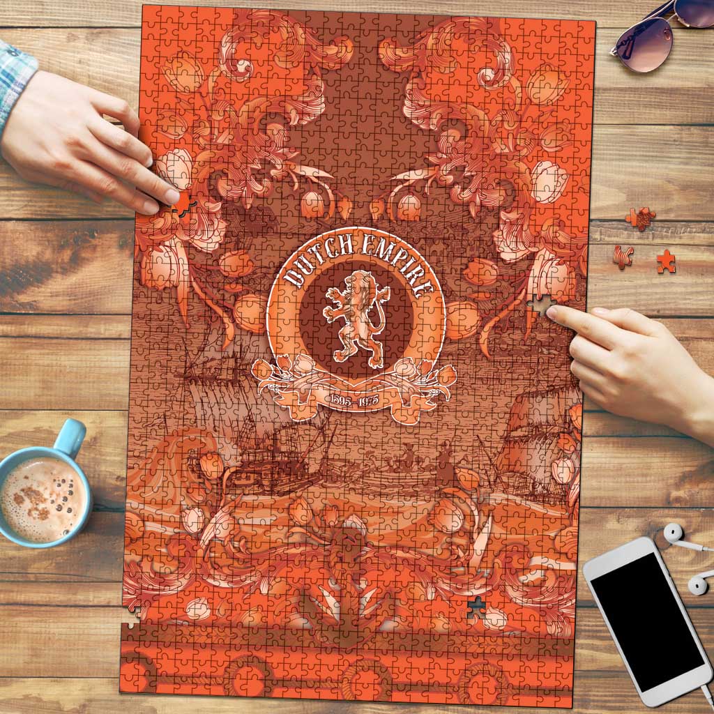 Dutch Empire Puzzle Tulip Ornaments Vintage Style - Wonder Print Shop