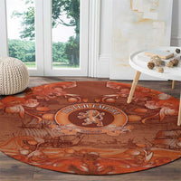 Dutch Empire Round Carpet Tulip Ornaments Vintage Style - Wonder Print Shop