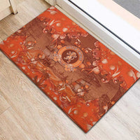 Dutch Empire Rubber Doormat Tulip Ornaments Vintage Style - Wonder Print Shop