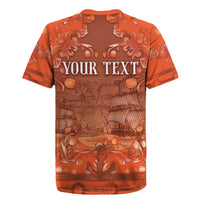 Personalized Dutch Empire Rugby Jersey Tulip Ornaments Vintage Style - Wonder Print Shop