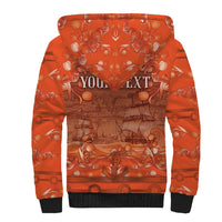 Personalized Dutch Empire Sherpa Hoodie Tulip Ornaments Vintage Style - Wonder Print Shop