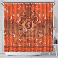 Dutch Empire Shower Curtain Tulip Ornaments Vintage Style - Wonder Print Shop