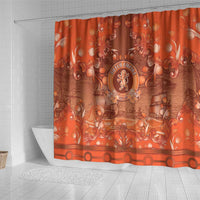 Dutch Empire Shower Curtain Tulip Ornaments Vintage Style - Wonder Print Shop