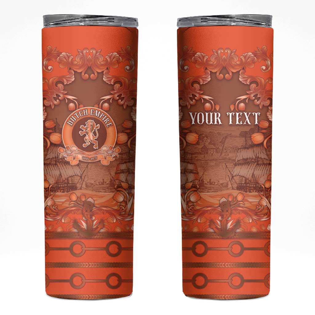Personalized Dutch Empire Skinny Tumbler Tulip Ornaments Vintage Style - Wonder Print Shop