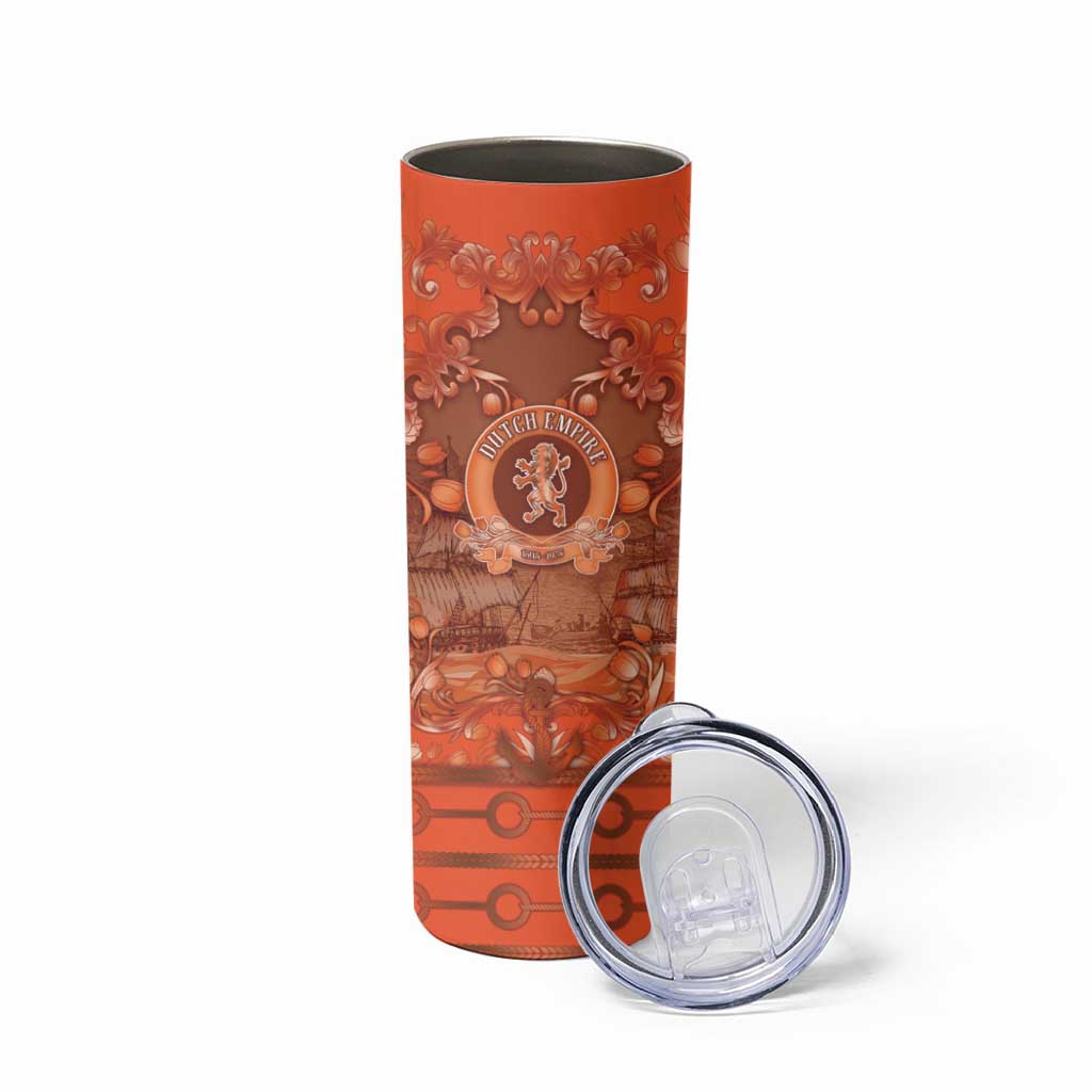 Personalized Dutch Empire Skinny Tumbler Tulip Ornaments Vintage Style - Wonder Print Shop