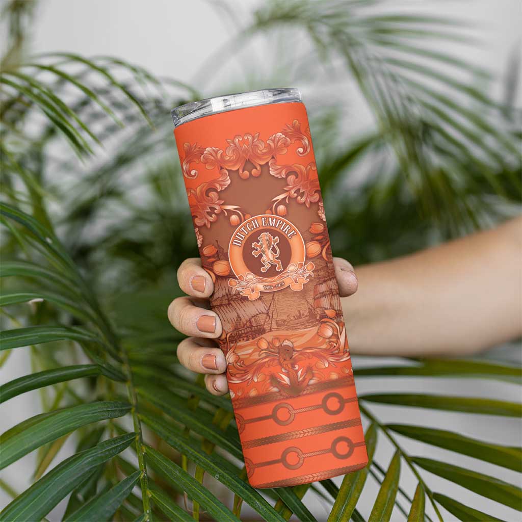 Personalized Dutch Empire Skinny Tumbler Tulip Ornaments Vintage Style - Wonder Print Shop