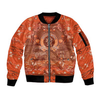 Personalized Dutch Empire Sleeve Zip Bomber Jacket Tulip Ornaments Vintage Style - Wonder Print Shop