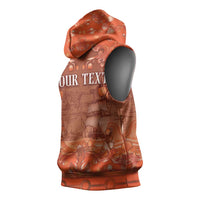 Personalized Dutch Empire Sleeveless Hoodie Tulip Ornaments Vintage Style - Wonder Print Shop