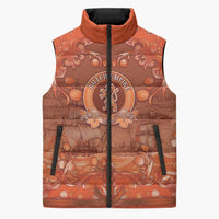 Personalized Dutch Empire Sleeveless Puffer Jacket Tulip Ornaments Vintage Style - Wonder Print Shop