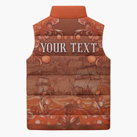 Personalized Dutch Empire Sleeveless Puffer Jacket Tulip Ornaments Vintage Style - Wonder Print Shop