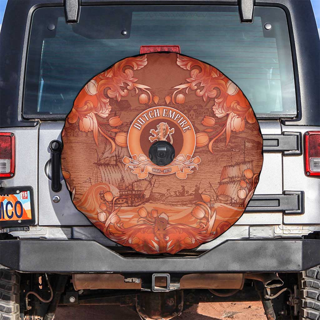 Dutch Empire Spare Tire Cover Tulip Ornaments Vintage Style - Wonder Print Shop