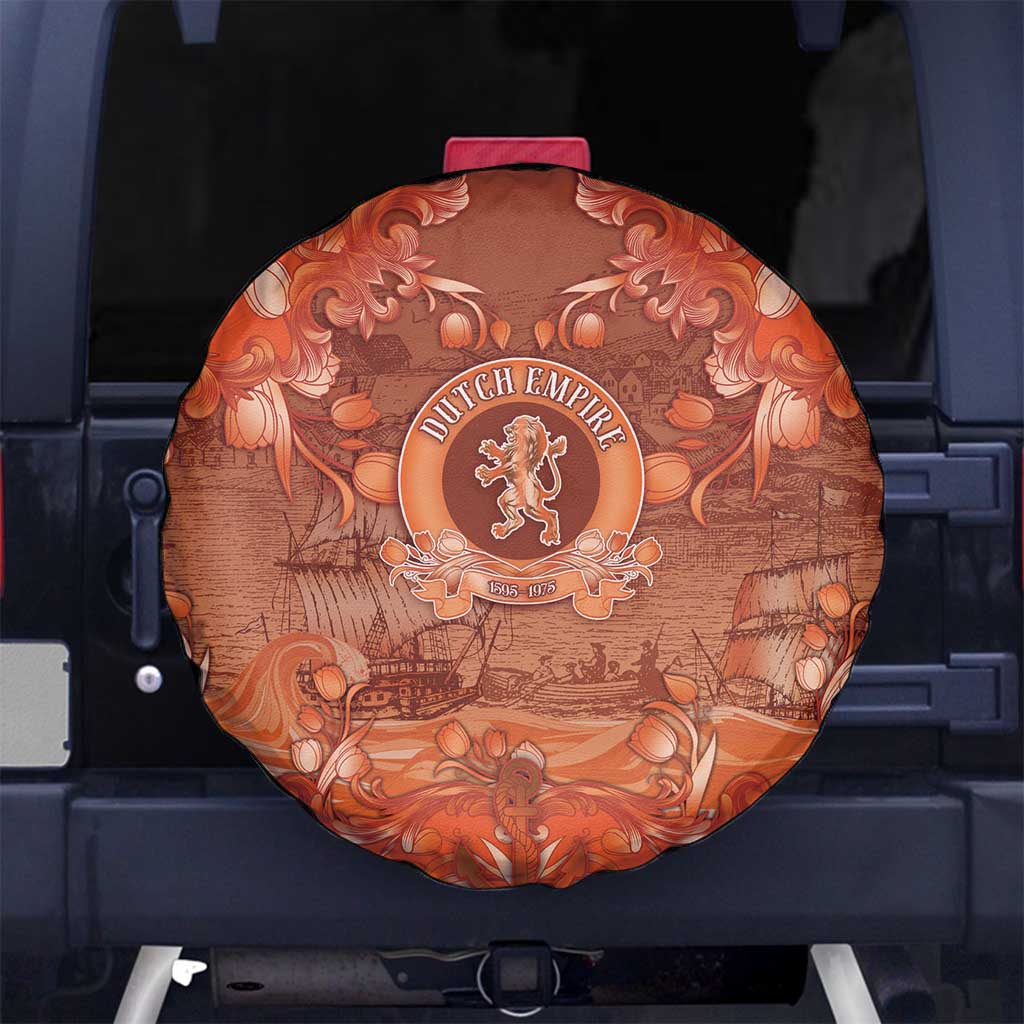 Dutch Empire Spare Tire Cover Tulip Ornaments Vintage Style - Wonder Print Shop