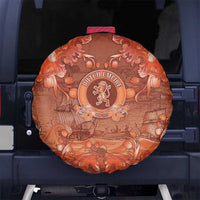 Dutch Empire Spare Tire Cover Tulip Ornaments Vintage Style - Wonder Print Shop