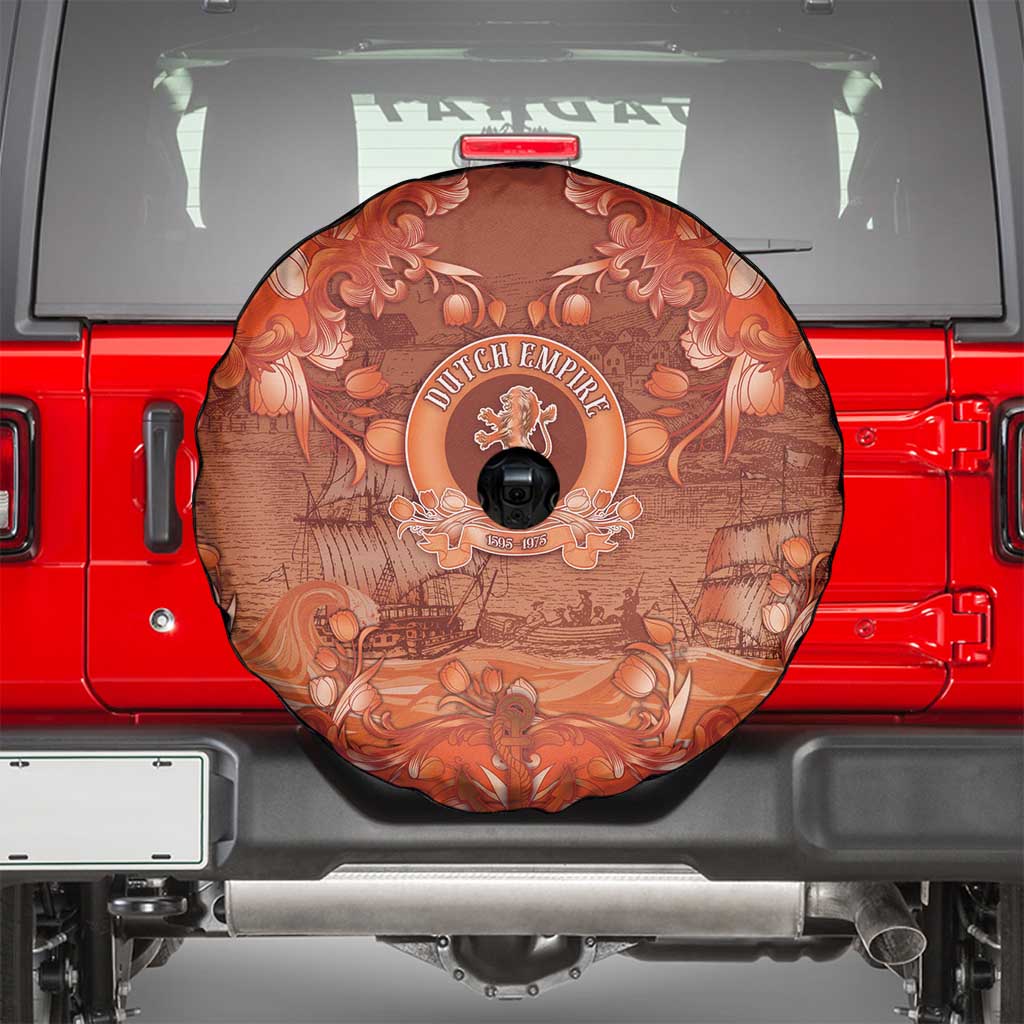 Dutch Empire Spare Tire Cover Tulip Ornaments Vintage Style - Wonder Print Shop
