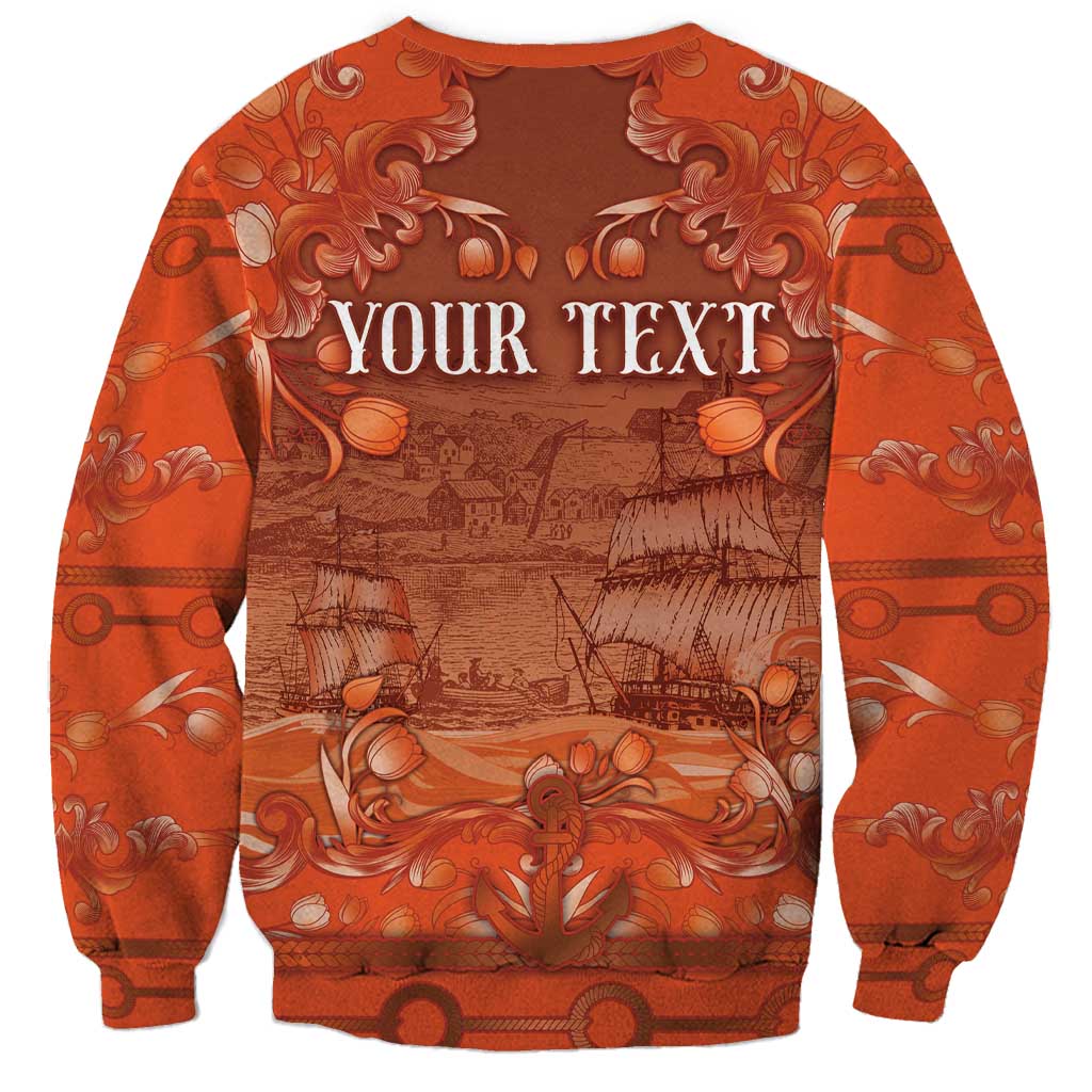 Personalized Dutch Empire Sweatshirt Tulip Ornaments Vintage Style - Wonder Print Shop