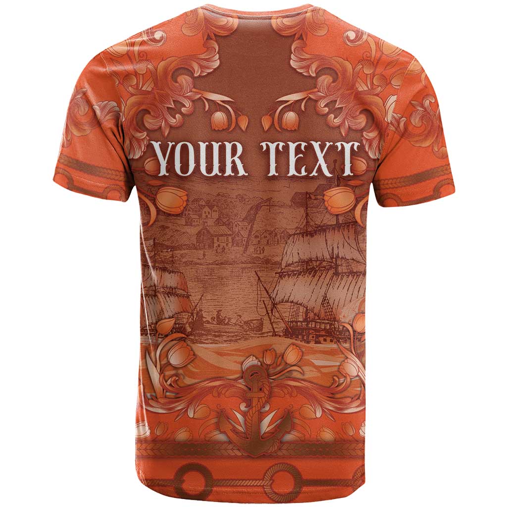 Personalized Dutch Empire T Shirt Tulip Ornaments Vintage Style - Wonder Print Shop