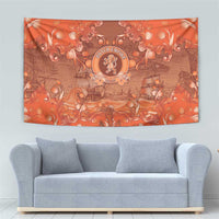 Dutch Empire Tapestry Tulip Ornaments Vintage Style - Wonder Print Shop