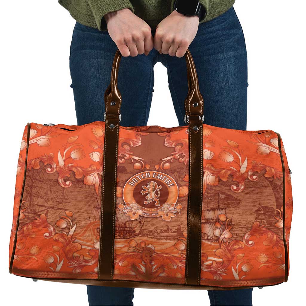Dutch Empire Travel Bag Tulip Ornaments Vintage Style - Wonder Print Shop