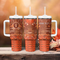 Personalized Dutch Empire Tumbler With Handle Tulip Ornaments Vintage Style - Wonder Print Shop