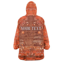 Personalized Dutch Empire Wearable Blanket Hoodie Tulip Ornaments Vintage Style - Wonder Print Shop
