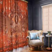 Dutch Empire Window Curtain Tulip Ornaments Vintage Style - Wonder Print Shop