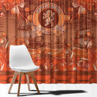Dutch Empire Window Curtain Tulip Ornaments Vintage Style - Wonder Print Shop