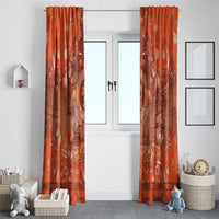 Dutch Empire Window Curtain Tulip Ornaments Vintage Style - Wonder Print Shop