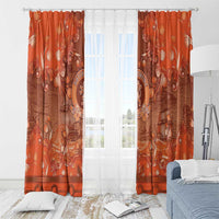 Dutch Empire Window Curtain Tulip Ornaments Vintage Style - Wonder Print Shop