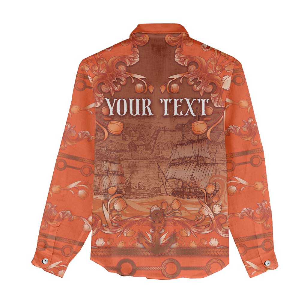 Personalized Dutch Empire Women Casual Shirt Tulip Ornaments Vintage Style - Wonder Print Shop
