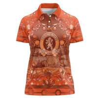 Personalized Dutch Empire Women Polo Shirt Tulip Ornaments Vintage Style - Wonder Print Shop
