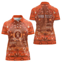 Personalized Dutch Empire Women Polo Shirt Tulip Ornaments Vintage Style - Wonder Print Shop