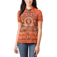 Personalized Dutch Empire Women Polo Shirt Tulip Ornaments Vintage Style - Wonder Print Shop