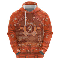 Personalized Dutch Empire Zip Hoodie Tulip Ornaments Vintage Style - Wonder Print Shop