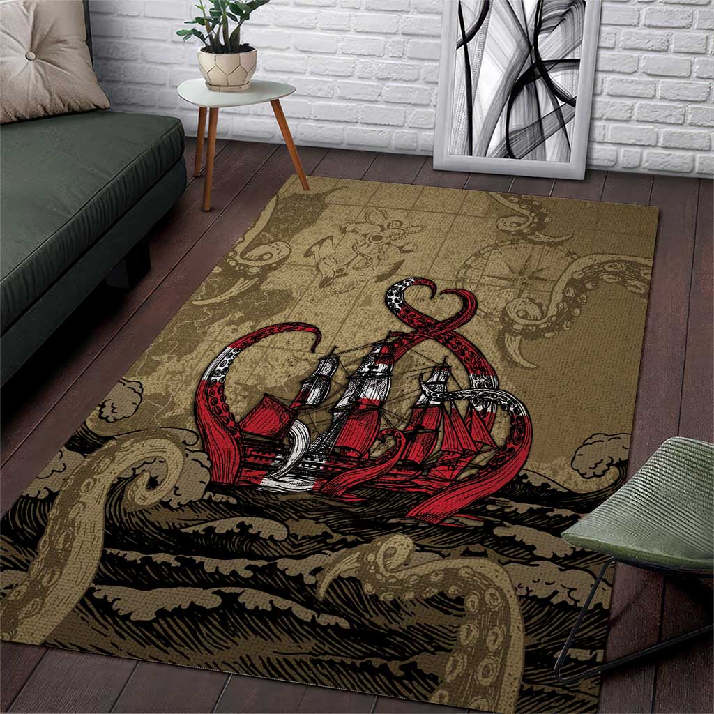 Danish Empire Area Rug Denmark Norway Union And Kraken - Wonder Print Shop