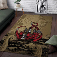 Danish Empire Area Rug Denmark Norway Union And Kraken - Wonder Print Shop