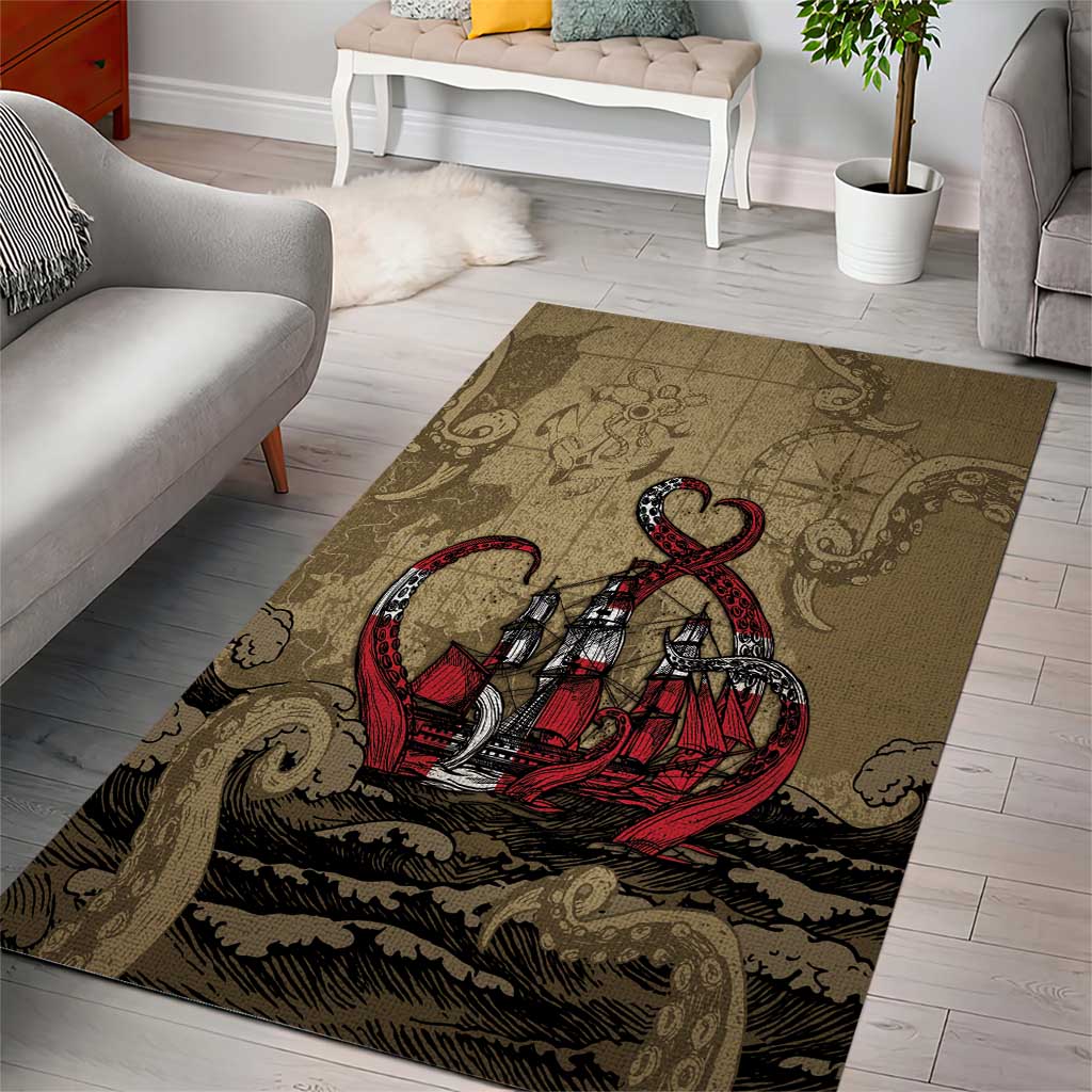 Danish Empire Area Rug Denmark Norway Union And Kraken - Wonder Print Shop