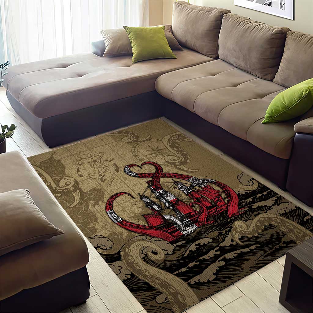 Danish Empire Area Rug Denmark Norway Union And Kraken - Wonder Print Shop