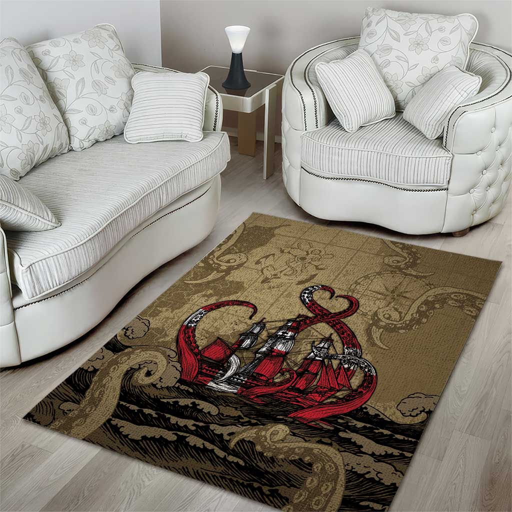 Danish Empire Area Rug Denmark Norway Union And Kraken - Wonder Print Shop