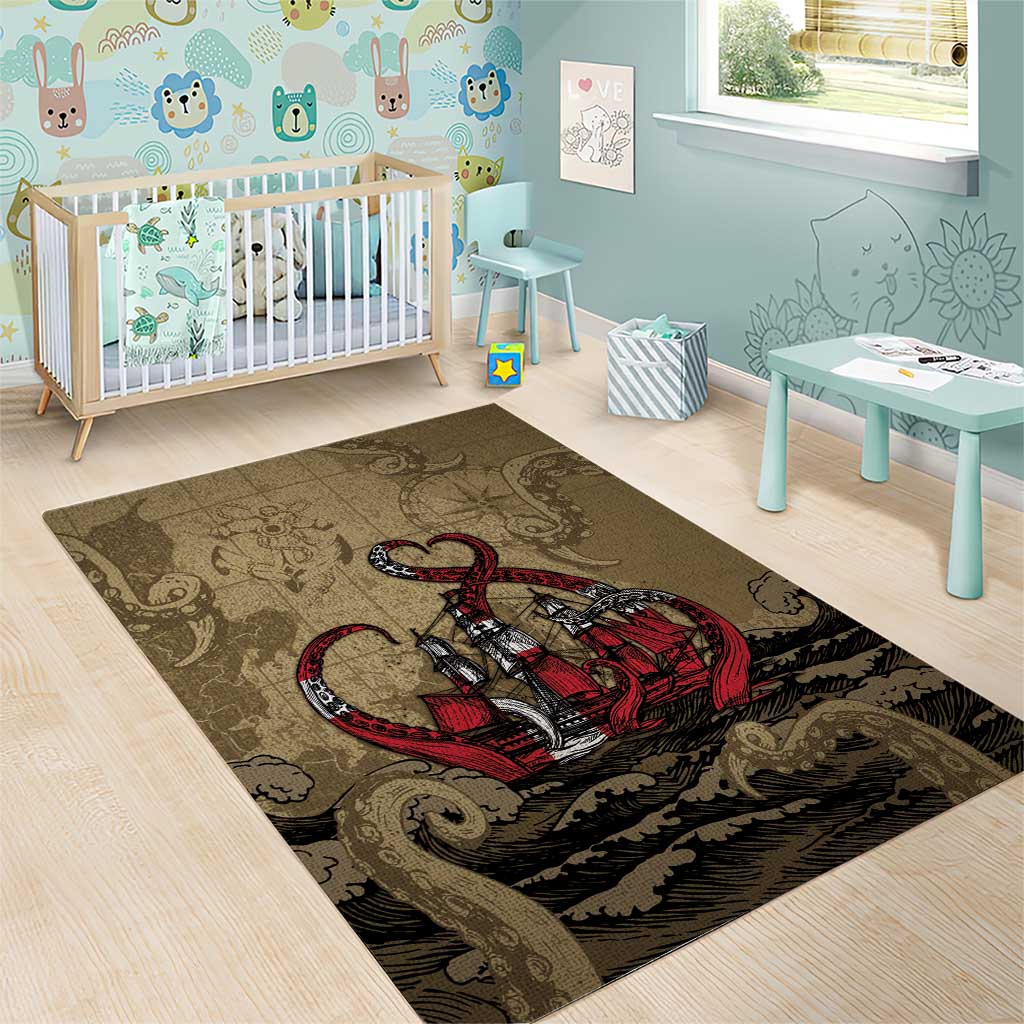 Danish Empire Area Rug Denmark Norway Union And Kraken - Wonder Print Shop
