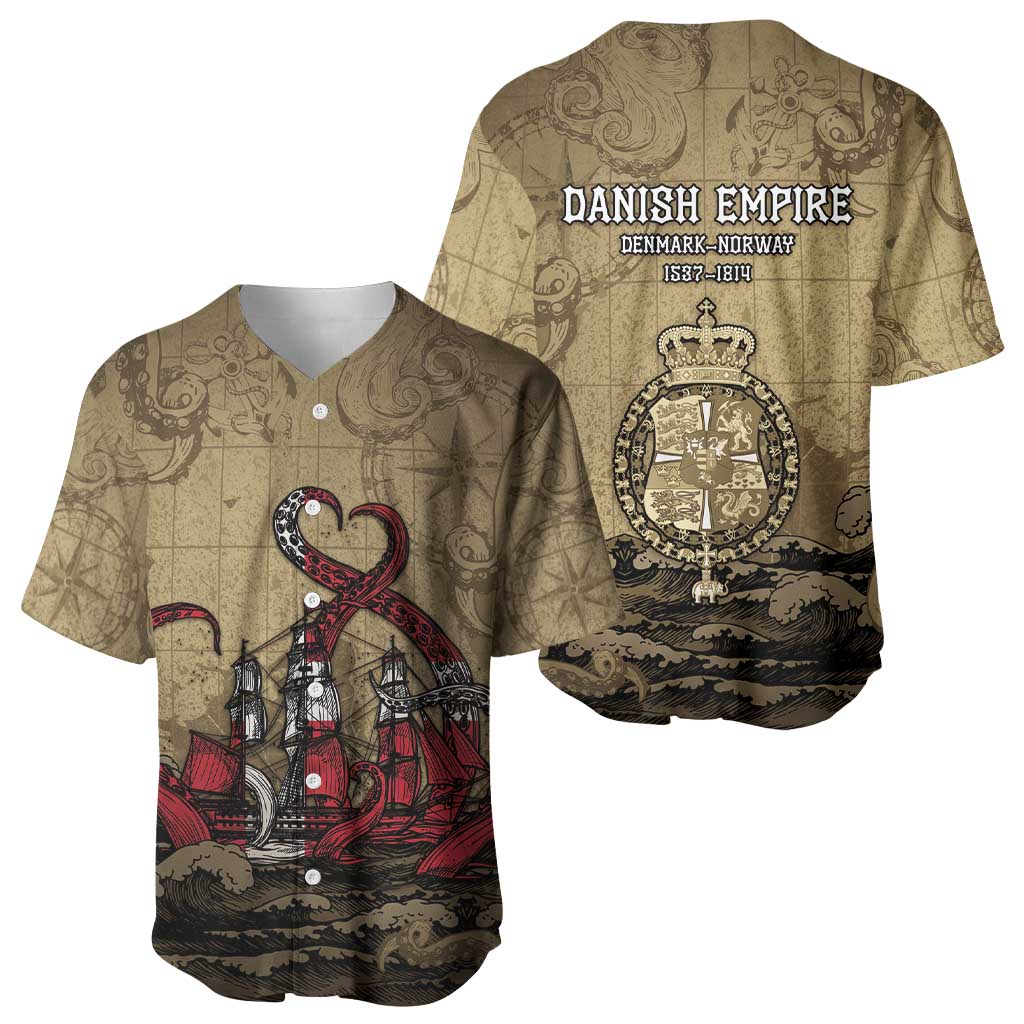 Danish Empire Baseball Jersey Denmark Norway Union And Kraken - Wonder Print Shop