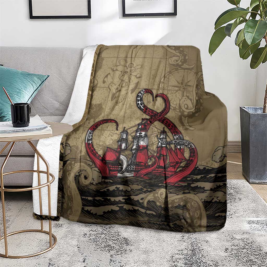 Danish Empire Blanket Denmark Norway Union And Kraken - Wonder Print Shop