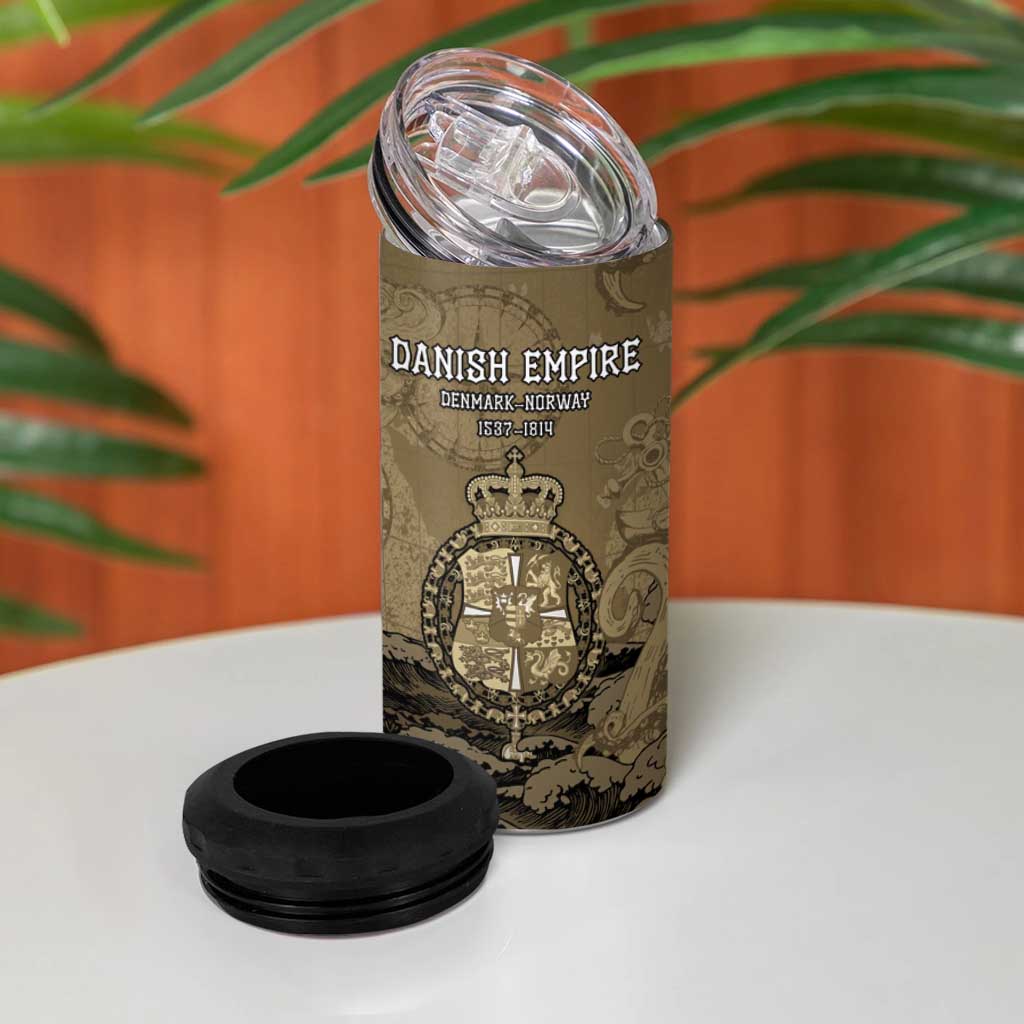 Danish Empire 4 in 1 Can Cooler Tumbler Denmark Norway Union And Kraken - Wonder Print Shop