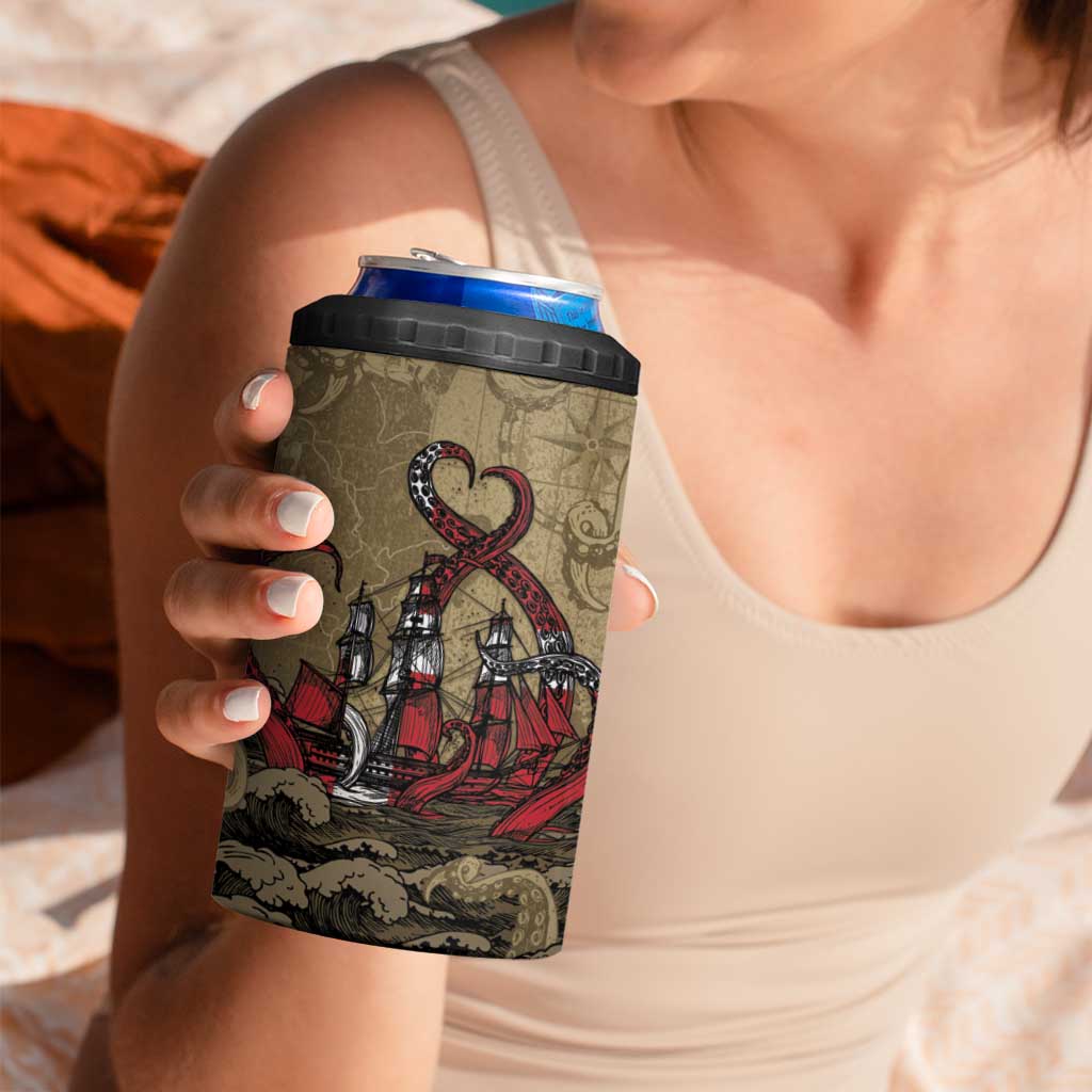 Danish Empire 4 in 1 Can Cooler Tumbler Denmark Norway Union And Kraken - Wonder Print Shop