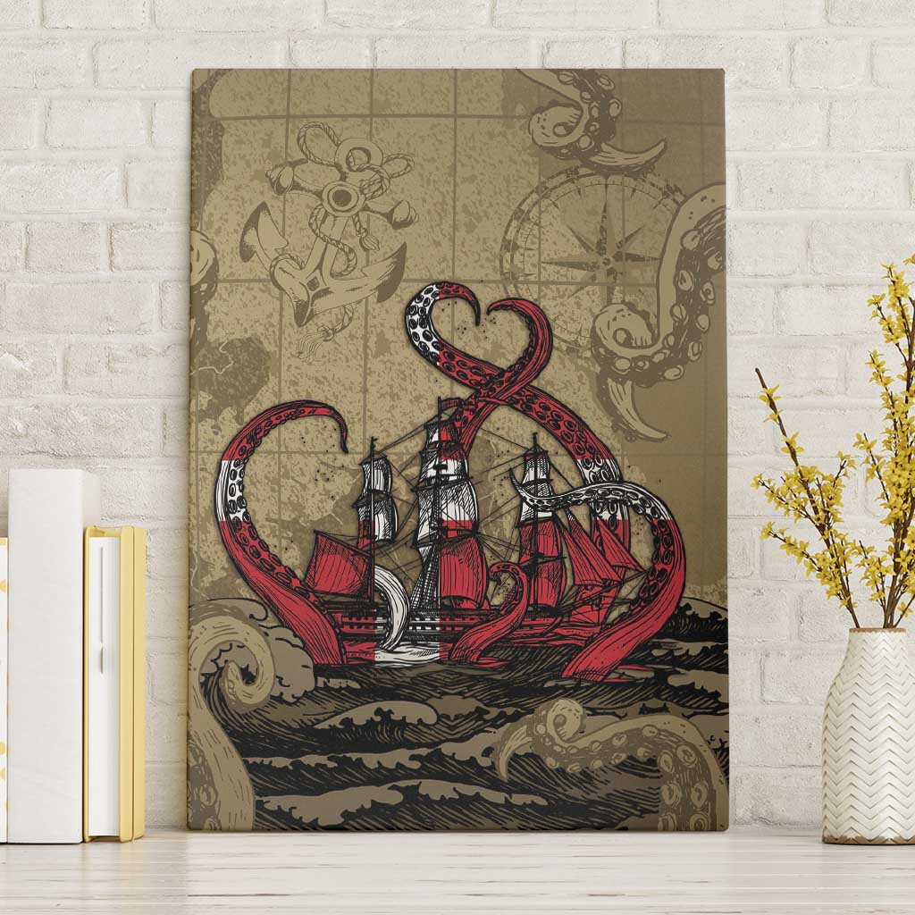 Danish Empire Canvas Wall Art Denmark Norway Union And Kraken - Wonder Print Shop