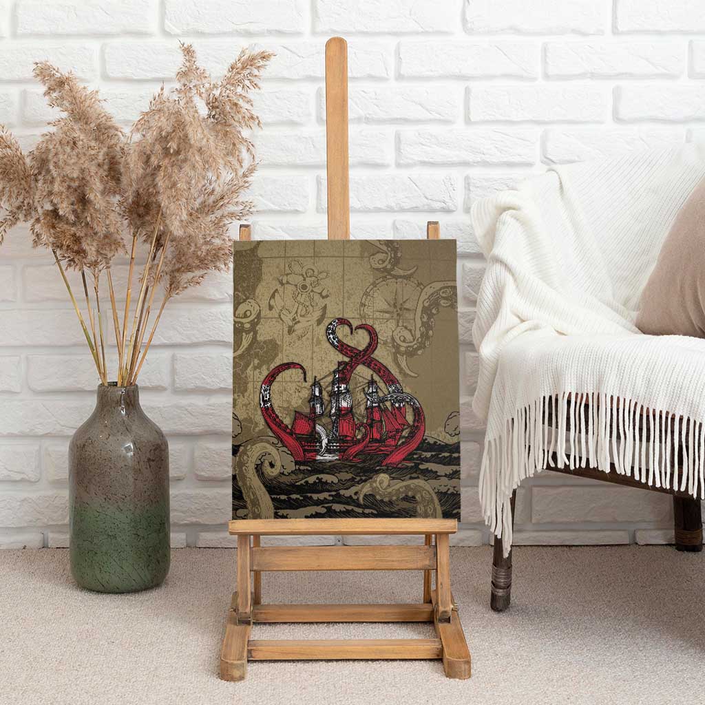 Danish Empire Canvas Wall Art Denmark Norway Union And Kraken - Wonder Print Shop