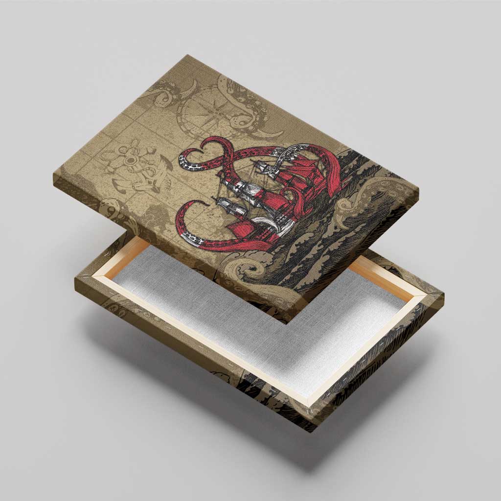 Danish Empire Canvas Wall Art Denmark Norway Union And Kraken - Wonder Print Shop